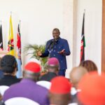 President William Ruto addressing Church leaders at State House, Nairobi.