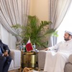 Qatar's Minister of Foreign Affairs, Dr. Mohammed bin Abdulaziz bin Saleh Al Khulaifi, and Somalia’s Minister for Foreign Affairs, Ali Mohamed Omar, in Doha.