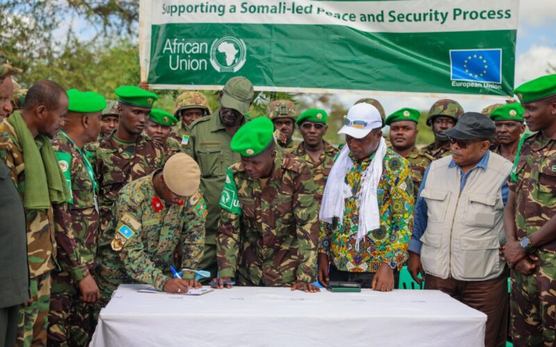 ATMIS hands over Abdalla Birolle Military Base to Somali Army.