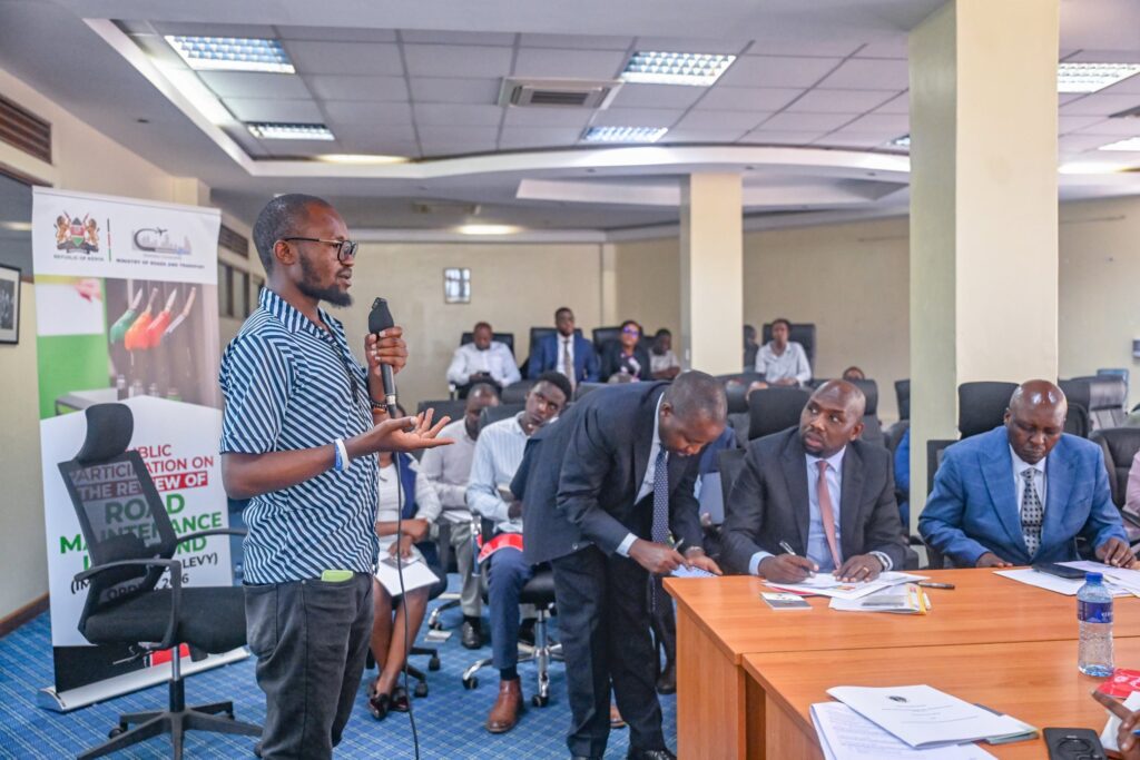 Roads CS Kipchumba Murkomen during public participation.