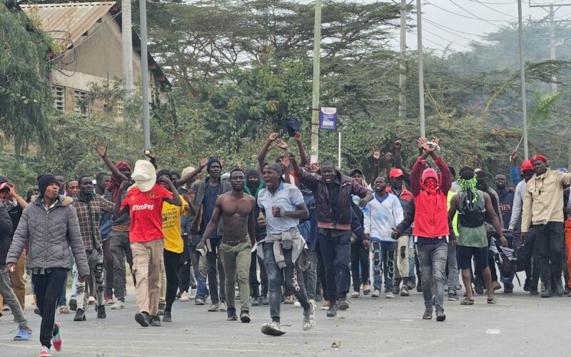 Residents of Kitengela Protest Over Impassable Road Due to Raw Sewer Water