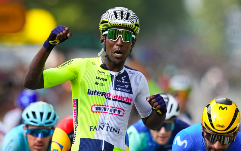 Eritrea’s Biniam Girmay becomes the first Black African rider to win a Tour de France stage