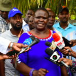 Mombasa Wiper party members when they held a press briefing at Pembe za Ndovu, Mombasa.