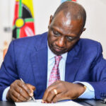 President William Ruto signing a Bill.