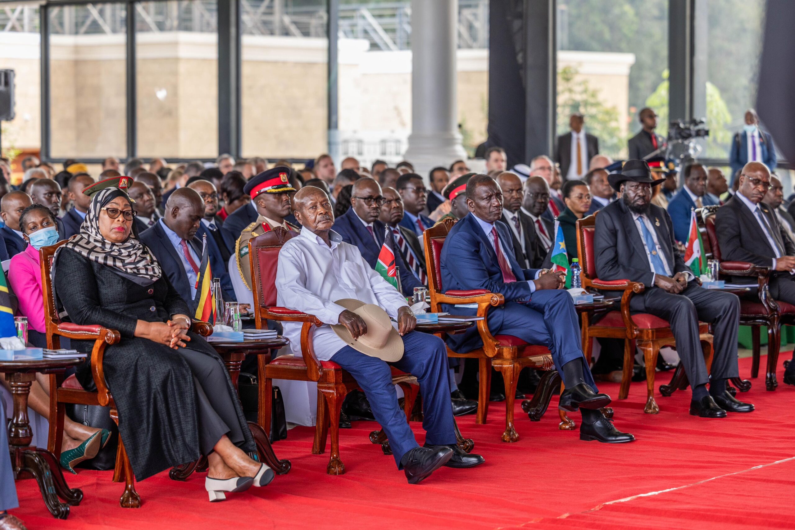 Regional leaders attending Raila Odinga’s launch of his African Union Chairmanship bid.