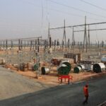 A view of the Rubirizi substation under construction, as part of the Kamanyola-Bujumbura Interconnection Project.