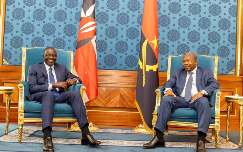 President William Ruto with Angolan President João Lourenço in Luanda.