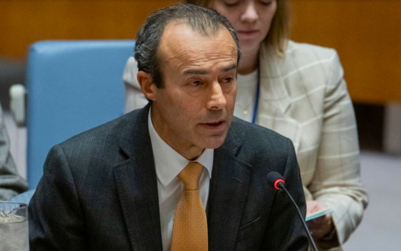 Khaled Khiari, Assistant Secretary-General for Middle East, Asia and the Pacific in the UN Department of Political and Peacebuilding Affairs and Peace Operations, addresses the Security Council meeting on non-proliferation and Democratic People’s Republic of Korea.